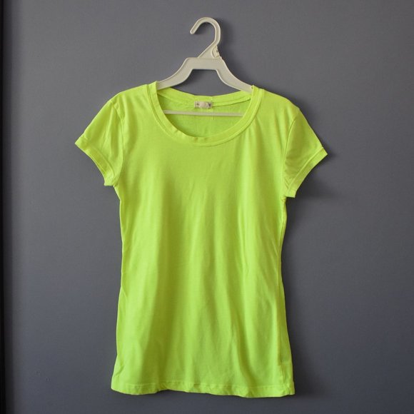 Zenana Outfitter's Neon Yellow T-Shirt - Picture 1 of 6